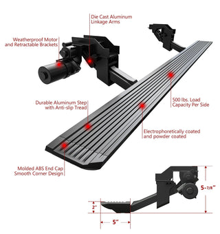 APS W Series Electric Running Boards (Pair) Quad Cab: Ram 1500 2019 - 2024