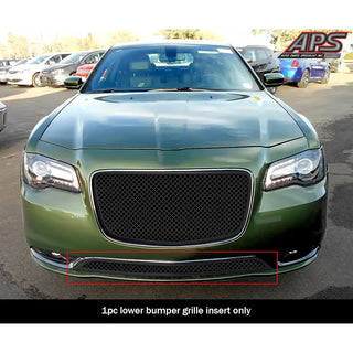 APS Black Stainless Lower Mesh Grille (w/OUT Adaptive Cruise Control): Chrysler 300 2015 - 2024