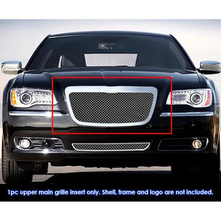 APS Polished Stainless Upper Mesh Grille (2.5mm Wire): Chrysler 300 2011 - 2014