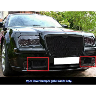 APS Black Stainless Lower Mesh Grille: Chrysler 300C 2005 - 2010
