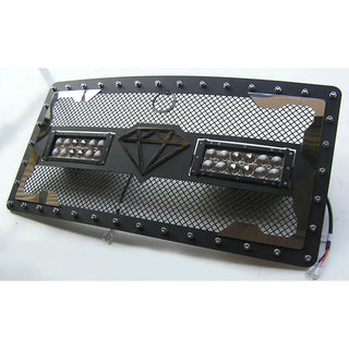 APS Stainless Upper Sheet Grille: Jeep Wrangler JK 2007 - 2018