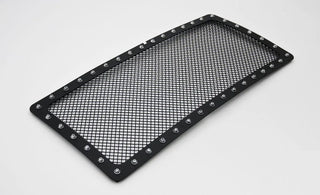 APS Black Stainless Upper Rivet Grille: Jeep Wrangler JK 2007 - 2018