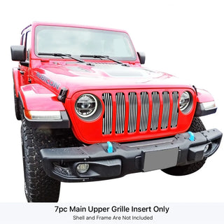 APS Polished Stainless Upper Billet Grille: Jeep Wrangler JL 2018 - 2025