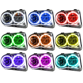 ORACLE Lighting ColorSHIFT SMD Halo Headlights (FRONT): Chrysler 300 (05-24) - Chrome / Black