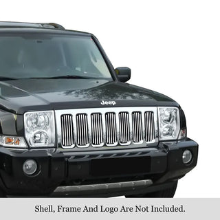 APS Polished SS Upper Billet Grille: Jeep Commander (05-10)