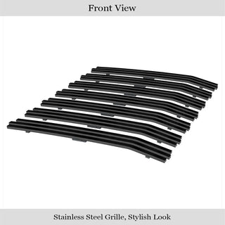 APS Black Stainless Upper Billet Grille: Jeep Wrangler TJ 1997 - 2006
