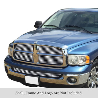 APS Polished Stainless Billet Grilles (Upper & Lower): Dodge Ram 2002 - 2005 (GR04HGI99S)