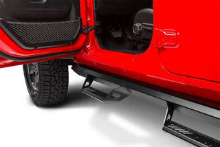 N-Fab Predator Pro Nerf Steps Textured Black (F&R): Jeep Wrangler Unlimited JL 2018-2026