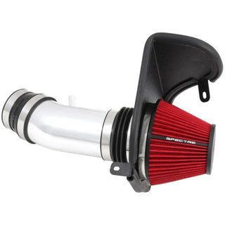 Spectre Polished F/I Air Intake Kit w/Red Filter (FRONT): Fits Dodge/Chrysler 2011-2023 6.4L