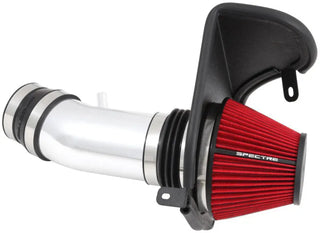 Spectre Polished F/I Air Intake Kit w/Red Filter (FRONT): Fits Dodge/Chrysler 2011-2023 6.4L