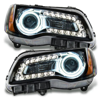 ORACLE Lighting Pre-Assembled SMD Halo Headlights (FRONT): Chrysler 300 (11-14) - Black/White