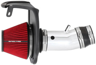 Spectre Polished F/I Air Intake Kit w/Red Filter (FRONT): Fits Dodge/Chrysler 2011-2023 6.4L
