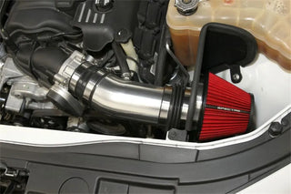 Spectre Polished F/I Air Intake Kit w/Red Filter (FRONT): Fits Dodge/Chrysler 2011-2023 6.4L