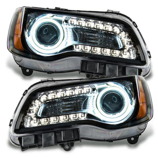 ORACLE Lighting Pre-Assembled SMD Halo Headlights (FRONT): Chrysler 300 (11-14) - Black/White