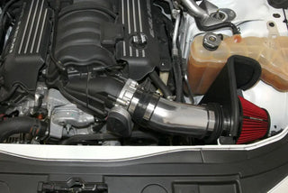 Spectre Polished F/I Air Intake Kit w/Red Filter (FRONT): Fits Dodge/Chrysler 2011-2023 6.4L
