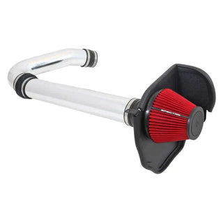 Spectre Polished Air Intake Kit w/Red Filter (FRONT): Fits Chrysler/Dodge 2011-2023 3.6L