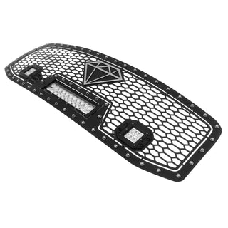 APS Stainless Upper Sheet Grille w/ LED's: Dodge Ram 2006 - 2008