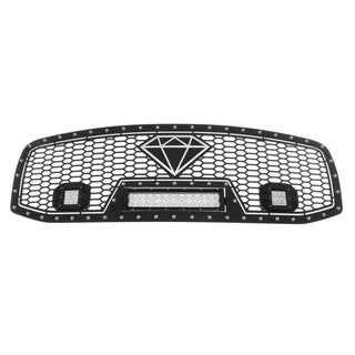 APS Stainless Upper Sheet Grille w/ LED's: Dodge Ram 2006 - 2008