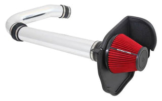 Spectre Polished Air Intake Kit w/Red Filter (FRONT): Fits Chrysler/Dodge 2011-2023 3.6L