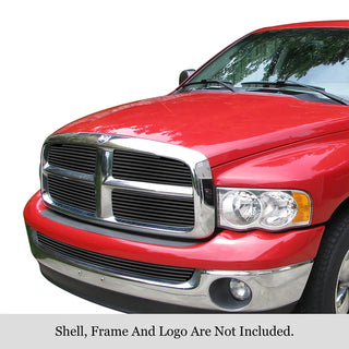 APS Black Stainless Billet Grilles (Upper & Lower): Dodge Ram 2002 - 2005