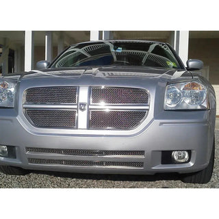 APS Polished Stainless Mesh Grilles (Upper & Lower, 1.8mm): Dodge Magnum 2005 - 2007
