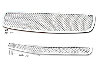 APS Polished Stainless Mesh Grilles (Upper & Lower, 2.5mm): Dodge Charger 2006 - 2010