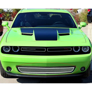 APS Polished SS Lower Mesh Grille (FRONT): Dodge Challenger (15-23) w/OUT Adaptive Cruise