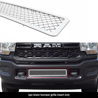 APS Polished Stainless Lower Mesh Grille (w/OUT Sensor): Ram 2500 2019 - 2024