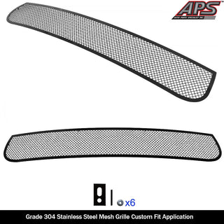 APS Black Stainless Lower Mesh Grille (w/OUT Adaptive Cruise Control): Dodge Durango 2018