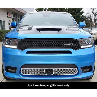 APS Polished Stainless Lower Mesh Grille (WITH Adaptive Cruise Control): Dodge Durango 2018 - 2020