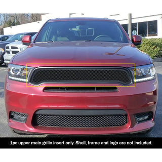 APS Black Stainless Upper Mesh Grille: Dodge Durango 2018