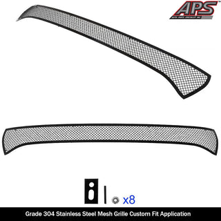 APS Black Stainless Upper Mesh Grille: Dodge Charger 2015 - 2018