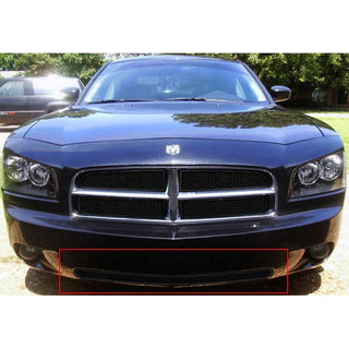 APS Black Stainless Lower Mesh Grille: Dodge Charger 2006 - 2010