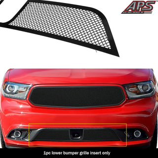APS Black Stainless Lower Mesh Grille (WITH Adaptive Cruise Control): Dodge Durango 2014 - 2017