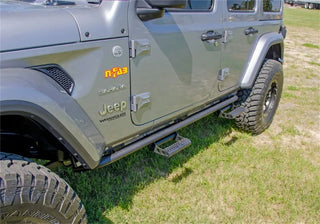 N-Fab RKR Step System Textured Black (F&R): Jeep Wrangler Unlimited JL 2018-2026