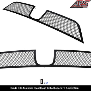 APS Black Stainless Lower Mesh Grille (WITH Adaptive Cruise Control): Dodge Durango 2014 - 2017