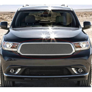 APS Polished Stainless Upper Mesh Grille: Dodge Durango 2014 - 2017