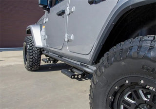 N-Fab RKR Step System Textured Black (F&R): Jeep Wrangler Unlimited JL 2018-2026