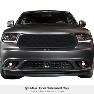APS Black Stainless Upper Mesh Grille: Dodge Durango 2014 - 2017