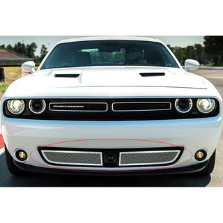 APS Polished SS Lower Mesh Grille (FRONT): Dodge Challenger (15-23) w/ Adaptive Cruise Control