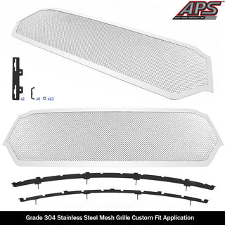 APS Polished SS Upper Mesh Grille (FRONT): Ram 1500 Laramie / Lone Star / Big Horn (19-24)