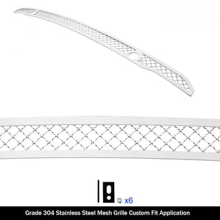 APS Polished Stainless Lower Mesh Grille Rebel (WITH Sensor): Ram	1500 2019 - 2024