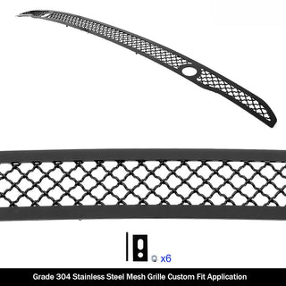 APS Black Stainless Lower Mesh Grille (WITH Front Sensor): Ram 1500 2019 - 2024 (GR04GEB05K)
