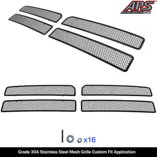 APS Black Stainless Upper Mesh Grille: Dodge Ram 1994 - 2001