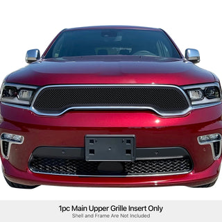 APS Black Stainless Upper Mesh Grille: Dodge Durango 2021 - 2024