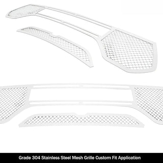 APS Polished Stainless Upper Mesh Grille: Ram 1500 6.2L TRX 2021 - 2024