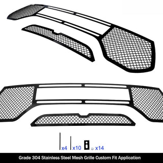APS Black Stainless Upper Mesh Grille: Ram 1500 6.2L TRX 2021 - 2024