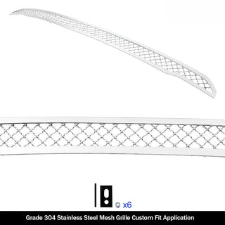 APS Polished Stainless Lower Mesh Grille Rebel (w/OUT Sensor): Ram 1500 2019 - 2024