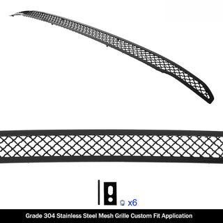APS Black Stainless Lower Mesh Grille (w/OUT Front Sensor): Ram 1500 2019 - 2024 (GR04GEB04K)
