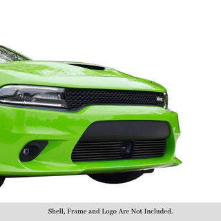 APS Black Stainless Lower Billet Grille: Dodge	Charger V8 (WITH Adaptive Cruise) 2015 - 2018